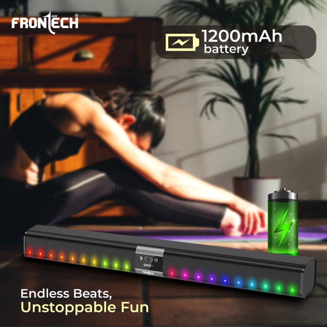 Frontech ECHOBAR Soundbar | 40W Dynamic Sound | Bluetooth 5.3 | Multi-Input Compact Design (SW-0192) Frontech ECHOBAR Soundbar | 40W Dynamic Sound | Bluetooth 5.3 | Multi-Input Compact Design (SW-0192)